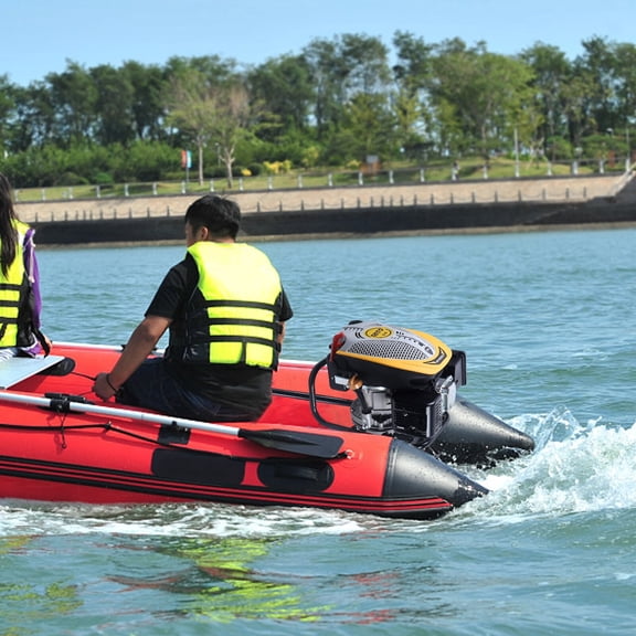 PEAKORA4-Stroke 9 HP Outboard Motor Gas powered Boat Engine with Air Cooling Heavy Duty