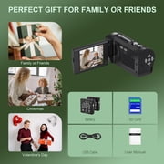 MARVUE Video Camera Camcorder 2.7K 50MP 16X Zoom Vlogging Camera for YouTube