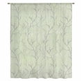 thumbnail image 2 of Sage Green Branches Sheer Curtains 54 Inches Long, Vintage Art Farmhouse Light Filering Curtains, Breathable Simi Curtain Privacy Drapes for Kitchen Bathroom Lightweight Small Window Treatment, 2 of 9