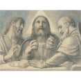 thumbnail image 2 of Richard Cosway 18x15 Gold Ornate Wood Frame and Double Matted Museum Art Print Titled - Supper at Emmaus, 2 of 4