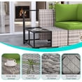 thumbnail image 2 of Muphyers 13 Pcs Outdoor Wicker Rattan Sectional Sofa with 55000BTU Gas Fire Pit Table Set, All Weather 2‑in‑1 43" Propane Fire Table Conversation Set for Backyard Garden Poolside Deck,Grass Green, 2 of 7