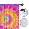 thumbnail image 4 of Blackout Kids Curtains,Rainbow Tie Dye Floral Pattern Childrens Insulated Curtains Set Of 2,Bedroom Essentials,Toddler Room Decor 42"x54", 4 of 5