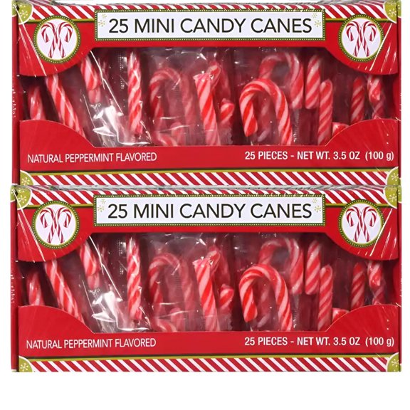 Mini Candy Canes (50) Individually Wrapped 7.0 oz total