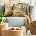 thumbnail image 5 of Ambesonne Tropical Throw Pillow Cover 2 Pack, Exotic Sandy Beach, 16", Cream Blue, 5 of 5