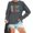 Gris Foncé, variante sur Chandail à Capuche Décontracté pour Femmes, Manches Longues, Col Rond, Imprimé Lettre, Polyvalent, Élégant, Léger