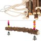 thumbnail image 4 of Loro, 3 piezas de masticable de madera para pájaros con soporte, escalera, columpio para cacatúa, jaula para pájaros, accesorios de juguete, 4 of 5