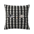 thumbnail image 2 of LNWH Black Abstraction Seamless Throw Pillow Covers, Square Soft Linen Decorative Pillow Cases, 20"x20", 2 of 8