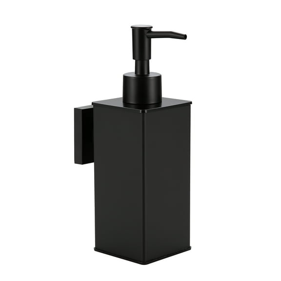 KLDKLD Refillable Wall Mounted, Metal Rustproof Black Hand Soap Dispenser for Bathroom Kitchen Home Hotel Bath 240 ML