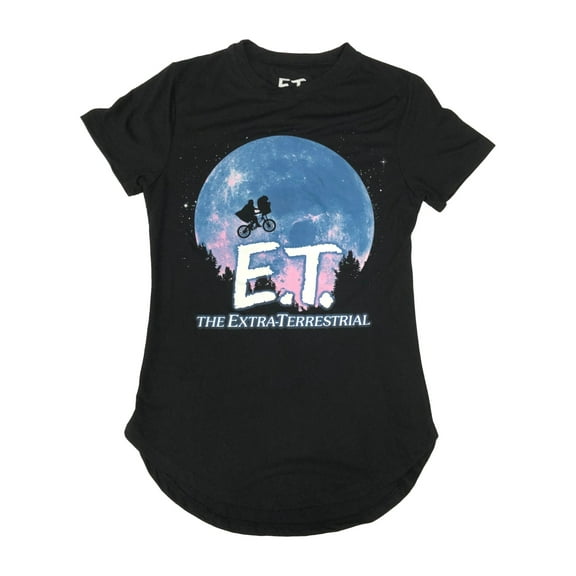 The Extra Terrestrial Womens (Junior's) Black E.T. Tee Shirt T-Shirt Small