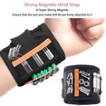 thumbnail image 3 of Wrist Tool Holder,  Wrist Belt 5 Grid 2 Pockets Breathable  for Repair, 3 of 8
