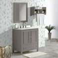 thumbnail image 5 of Alaterre Furniture 30in Wood Bathroom Vanity with Soft-Close Doors, Gray, 5 of 10