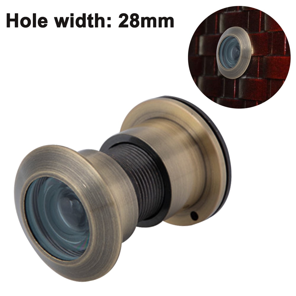 Silver 14 mm Spy Hole for Installation in 35-55mm Doors Stoppwerk Door Viewer Chrome Style 200° Wide Angle Front Door Peephole incl Cover