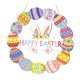 thumbnail image 1 of Corona de Pascua, letrero decorativo para pared, adorno para porche, decoración de primavera, redonda, para Pascua Estilo A, 1 of 7