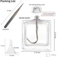 thumbnail image 4 of GXFCCYXT 2 Pieces Small Refillable Clear Glass Oil Lamp Unscented Candles for Fine Dining Restaurants or Home Cotton Wick and Holder Included, 4 of 7