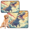 thumbnail image 2 of Qxltty Illustration Of Dinosaur Roaring To The Sky Cat litter Pads Pet Set of 3 Diaper Mats Center Anti-leakage Layer Absorbent Soft and Comfortable, 2 of 7