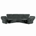 thumbnail image 4 of Lexicon Rosnay Chenille 3-Piece Reclining Sectional with 2 Consoles in Gray, 4 of 8
