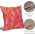 thumbnail image 3 of Preppy Pink Orange Pillow Covers 20X20 Inch Hot Pink Retro 70s Abstract Brush Aesthetic Decorative Linen Seasonal Pillow Cases Set of 2 College Trendy Funky Dormitory Home Decor F, 3 of 6