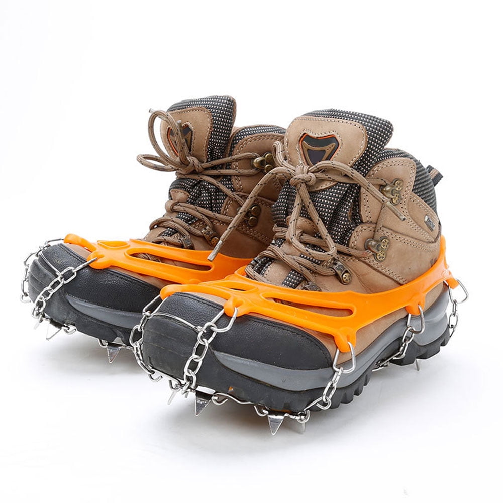 Anti-Slip 11-Teeth Ice Snow Shoes Spike Grip Boots Chain Crampons Grippers 