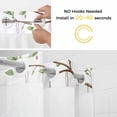 thumbnail image 2 of No Hook Shower Curtain with Snap in Liner, Spring Farm Bunny Easter Eggs Waterproof Bath Curtain Double Layers with See Through Top Window, Watercolor Blossom Floral Hotel Shower Curtains 72x72in, 2 of 9
