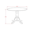 thumbnail image 3 of East West Furniture Dublin Traditional Wood Dining Table in Natural/Black, 3 of 3