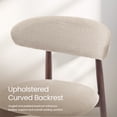 thumbnail image 2 of Upholstered Dining Chairs – Fabric Seat, Solid Wood Frame, For Kitchen or Dining Room Set of 6, Beige, 2 of 9