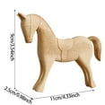 Primitive Hand Pick Leeye Hand Primitive Unfinished Wooden Horse Blank Craft Ornament for ...