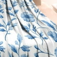 thumbnail image 3 of Blue Pioneer Flower Blanket,Comfortable Soft Flannel Throw Blanket,All Season,Warm Lightweight Blankets for Sofa Bed Couch Living Room Chair,60"x80"(150x200cm), 3 of 4