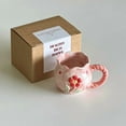 thumbnail image 5 of Coffee Ceramic Mug, Cute Cherry 12 Oz Porcelain Cups with Creative Rope Handle for Home Office, Honey Jar Shaped Gift Box with Spoon, Dishwasher Safe (Pink Cup), 5 of 7