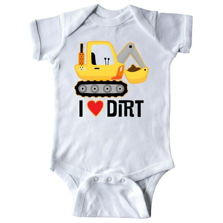 

Inktastic Construction Truck I Love Dirt Gift Baby Boy or Baby Girl Bodysuit