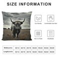 thumbnail image 5 of Orinice Bull Field Clouds Graphic Decorative Throw Pillow Cover for Home Couch Living Room Bed Sofa Zipper Closure Pillow Case 1PC 12x12in, 5 of 5