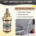 thumbnail image 5 of Brass Replacement Thermostatic , Shower Mixer Valve Bar Repair Kit Bathroom Water Temperature Control Faucet, 5 of 5