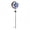 Blue, variant on Solar Powered Windmill Stake Light Blue Outdoor Garden Decor Moon Shaped Decorative Light with Rotating Blades Weatherproof Iron Metal Lawn Light for Yard Patio