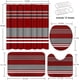 thumbnail image 2 of Juego de cortina de ducha gris con tapa de inodoro y alfombras antideslizantes para baño, juego de 4 cortinas de ducha geométricas abstractas, juego de baño moderno en blanco y negro con 12 ganchos, 2 of 7
