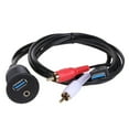 thumbnail image 1 of MesaSe USB 3.0 & 3.5mm AUX to USB3.0 2 RCA Extension Flush Mount Cable, 1 of 7