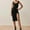 Black, variant on European And Border Foreign Trade 2024 Summer New Square Neck Solid Color Knitted Thread Slim Stretch Slit Dress Dresses for Beach Woman Dresses Short for Women Casual Short Sleeve Dress Dresses Women