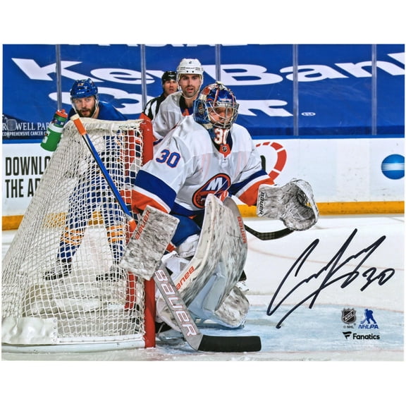 Ilya Sorokin New York Islanders Autographed 8" x 10" White Jersey in Net Photograph - Fanatics Authentic Certified