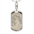 thumbnail image 5 of Celestial Earth Stainless Steel or 18k Gold Premium Swivel Dog Tag Keychain, 5 of 16