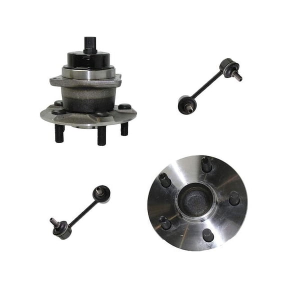 Rear Wheel Hub and Sway Bar Link Kit - Compatible with 2005 - 2010 Scion tC 2006 2007 2008 2009