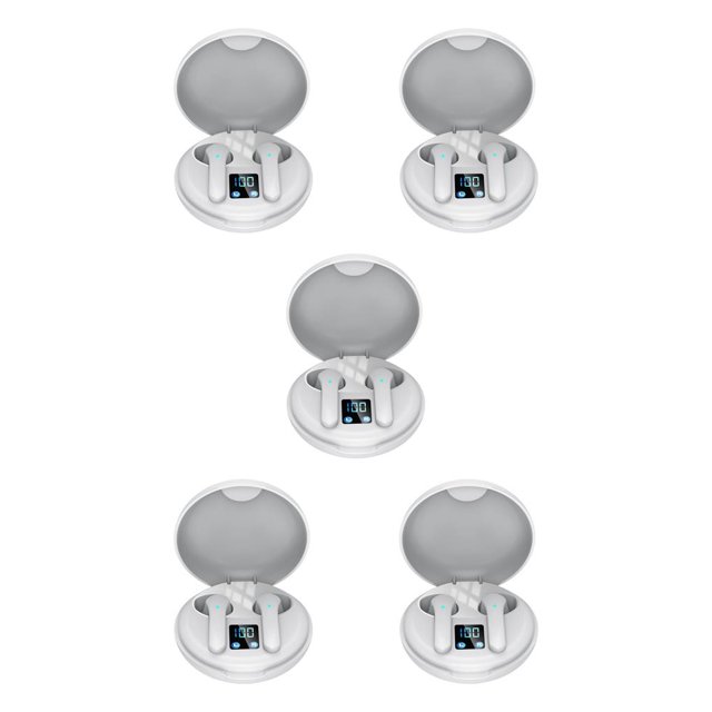 Seitruly Reducción de ruido Auriculares para juegos IPX5 A prueba de agua Inalámbrico Running Fitness Auriculares compatibles con blanco 5piezas