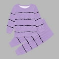 thumbnail image 2 of ZTKWD Toddler Kids Girls Boys Soft Comfy Tencel Solid Stripe Indoorwear 2pcs Set 6M-12Y, 2 of 5