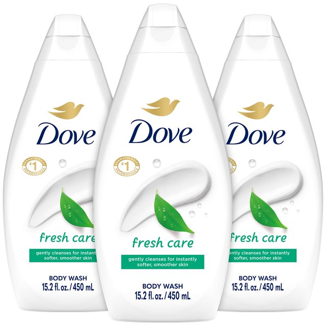 Gel de baño Dove Fresh Care hidratante revitalizante, 450 ml, x3