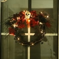 thumbnail image 4 of sruoe Halloween Decorations, Halloween Wreaths for Front Door, Artificial Wreaths, Indoor Outdoor Halloween Decor, Front Door Wreaths, Wall Halloween Skeleton Wreath, 4 of 7