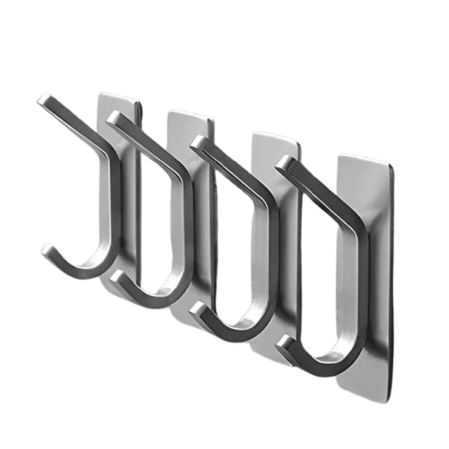 Ganchos Toalleros Adhesivos De Pared Para Toalla Baño Cocina PLATA