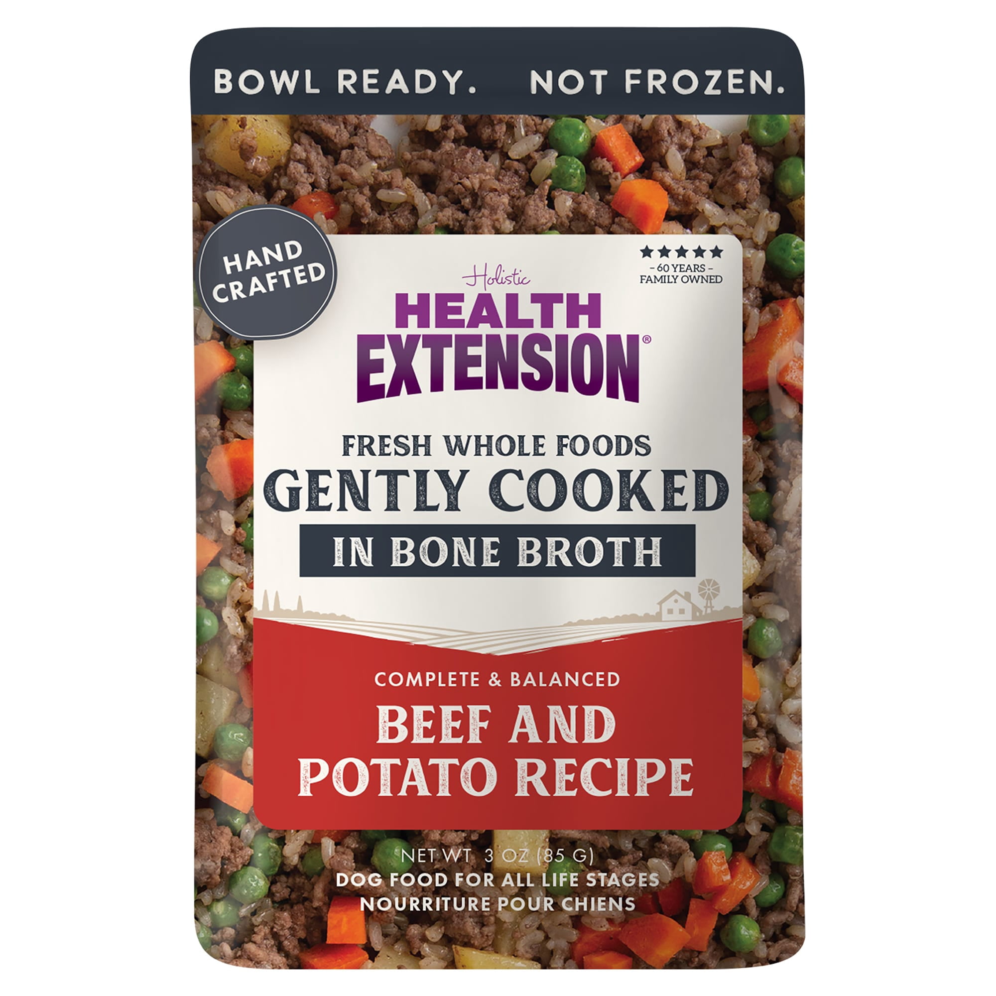 Health Extension Gently Cooked Beef & Potato Recipe Wet Dog Food, 3 oz., Case of 20