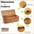thumbnail image 3 of Luxe Designs Large Cable Management Box - Acacia Wood Cable Organizer Box and Power Strip Box for Electrical Cord Management - Desk Cord Hider - Wire Storage and Organization for Cords, 3 of 8