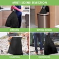 thumbnail image 6 of 8 Gallon 115 Counts Strong Drawstring Trash Bags Garbage Bags by Teivio, Bathroom Trash Can Bin Liners, Plastic Bags for home office kitchen, Black, 6 of 7