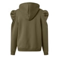 thumbnail image 5 of vigerkar Puff Sleeve Sweatshirt Women Casual Long Latern Sleeve Drawstring Hooded Pullover (AG, XXL), 5 of 5