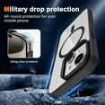 thumbnail image 3 of Transparent Magnetic Case Designed for Apple iPhone 15 Plus Clear Magnetic Case for Rugged Shockproof Strong Magnetic Military Grade Drop Protection Phone Case for Apple iPhone 15 Plus, Black, 3 of 6
