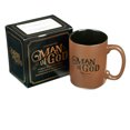 thumbnail image 3 of Christian Art Gifts Large Ceramic Coffee & Tea Mug for Men, Dads & Pastors: Man of God Inspirational Bible Verse, Lead/Cadmium-free, Non-toxic Microwave/Dishwasher Safe Drinkware, Brown/Black, 14 oz., 3 of 3