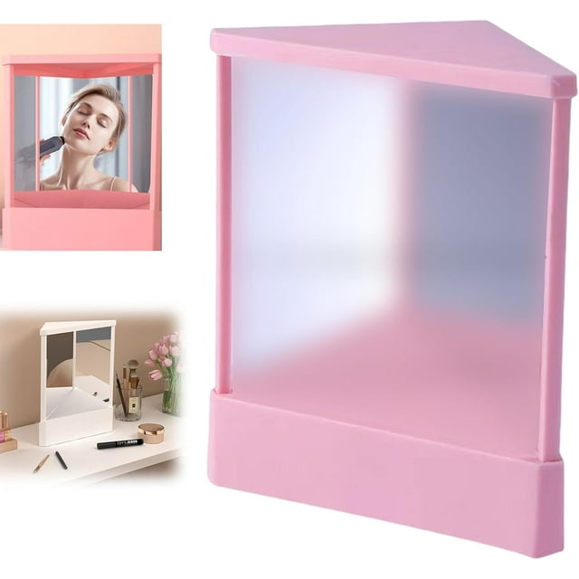 Non Reversing Mirror, True Image Reflection, True Reflection Standing Cosmetic Mirror, Precision True Images Real Reflection, Non-reversing Mirror for Makeups Vanity & Beauty (7.5 * 9.1in,Black)
